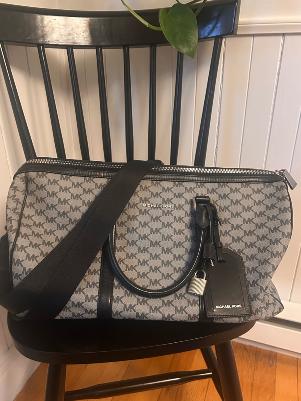 Michael Kors Gray and Black MK Weekender